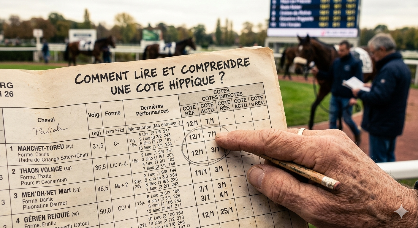 COMMENT LIRE ET COMPRENDRE UNE COTE HIPPIQUE ?